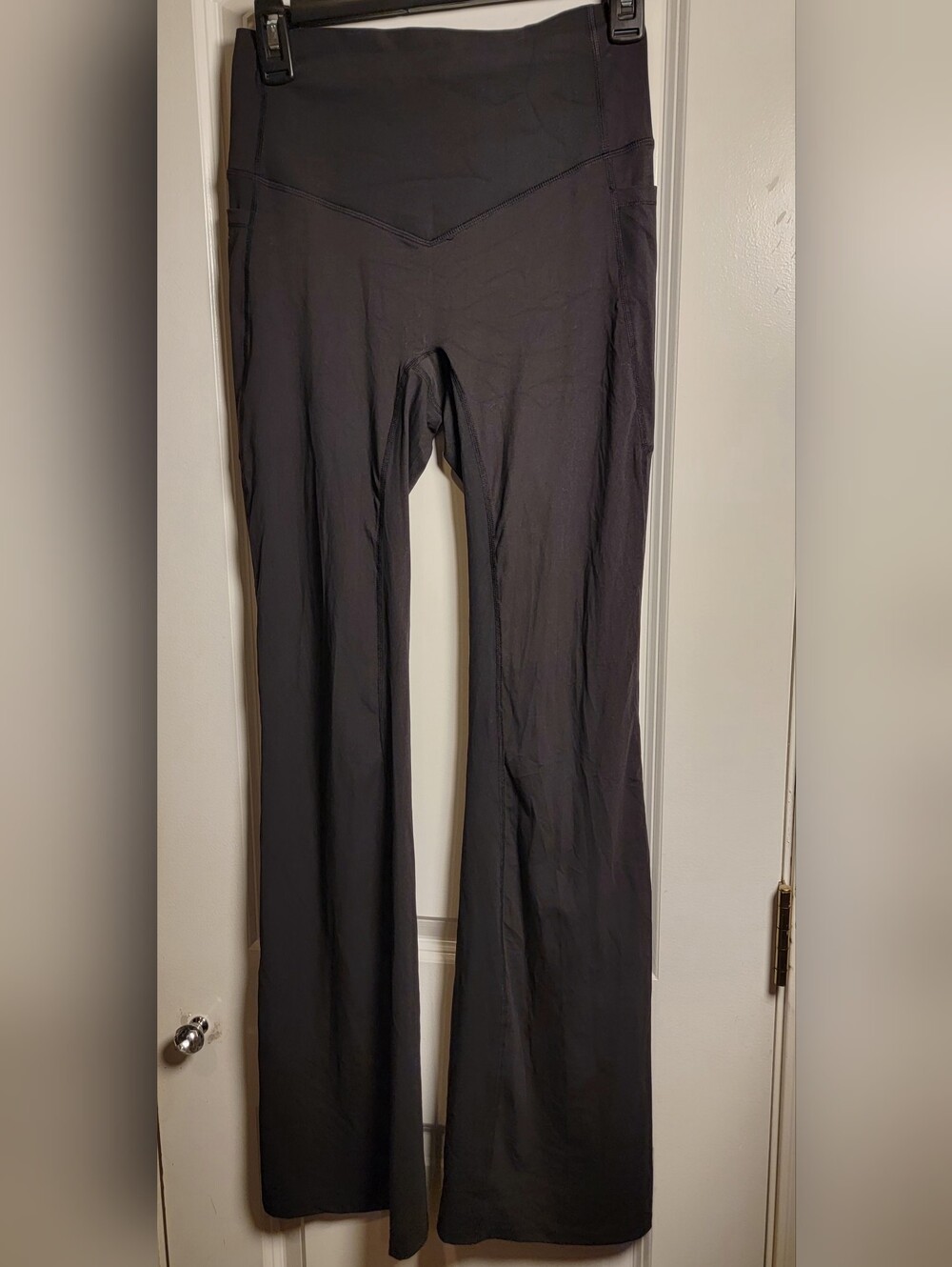 NWT Halara Black Flare Leggings Medium Tall High Waist Pockets